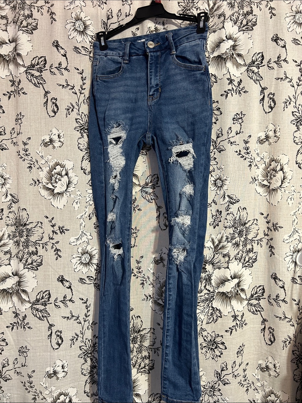 Rue21 Blue Distressed Skinny Jeans